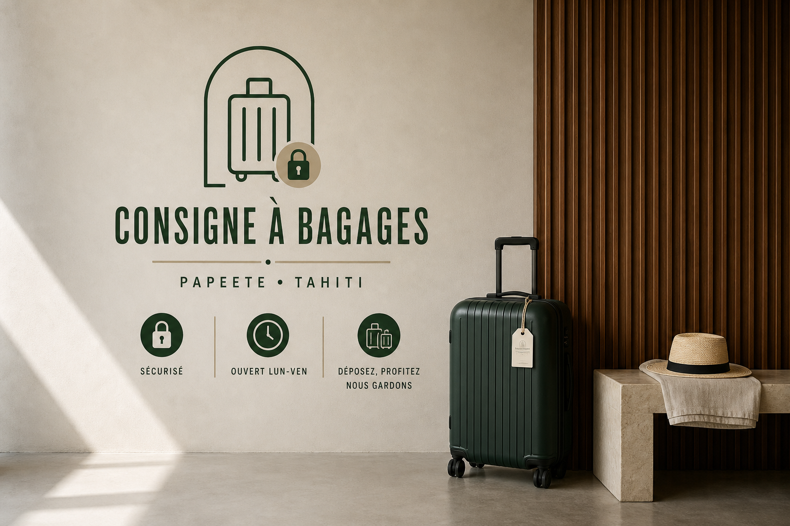 Consigne à bagages sécurisée à Papeete, Tahiti